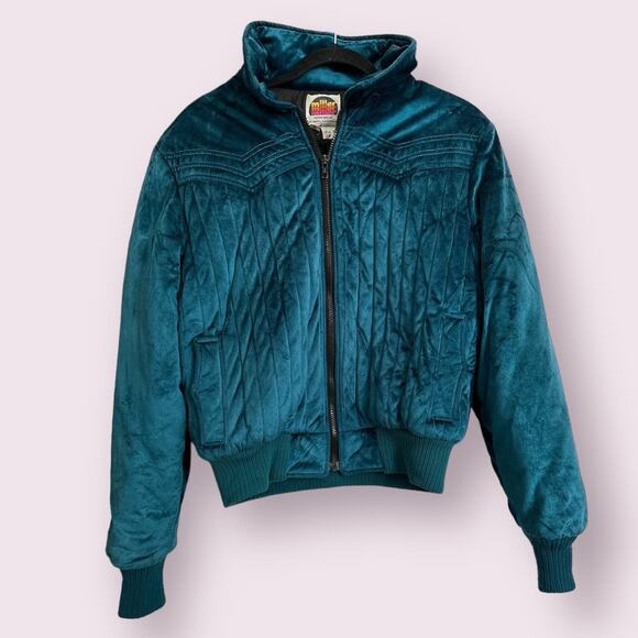 Vintage Miller Teal Blue Jacket 16 Made in the USA 80s 90s Small - Picture 1 of 7